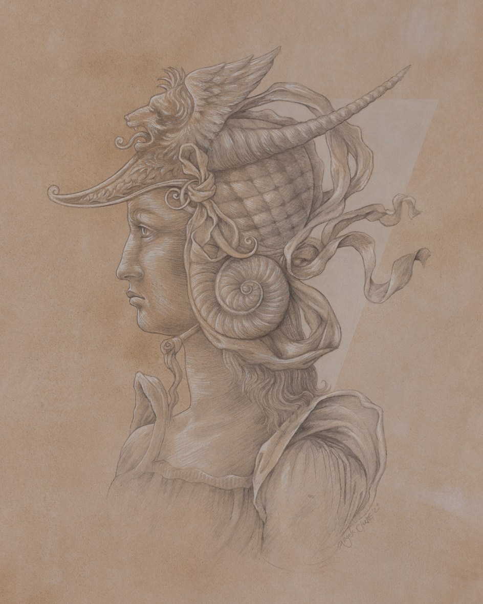 Female Warrior with Helmet