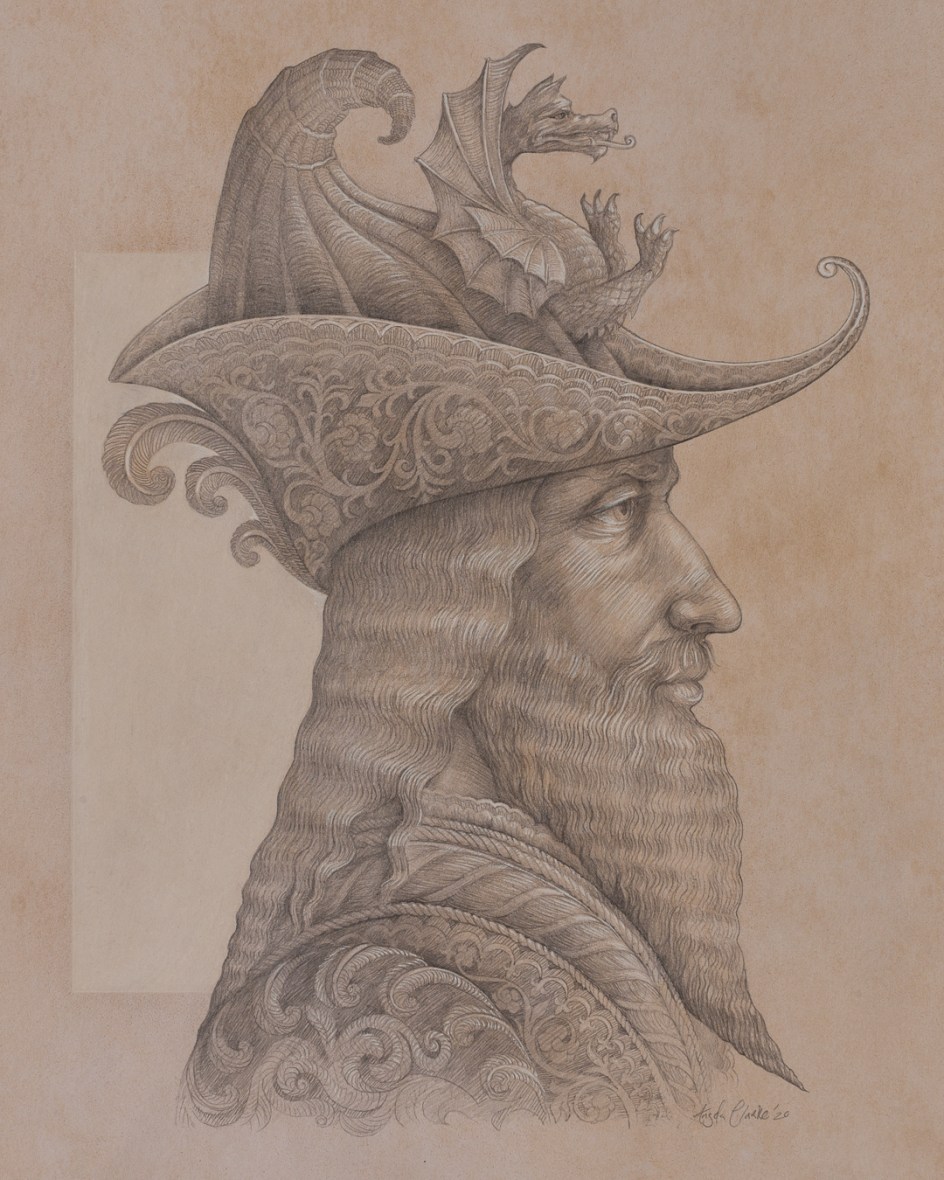Silverpoint drawing of Sultan Mehmet II